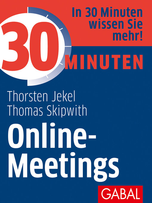 Title details for 30 Minuten Online-Meetings by Thorsten Jekel - Available